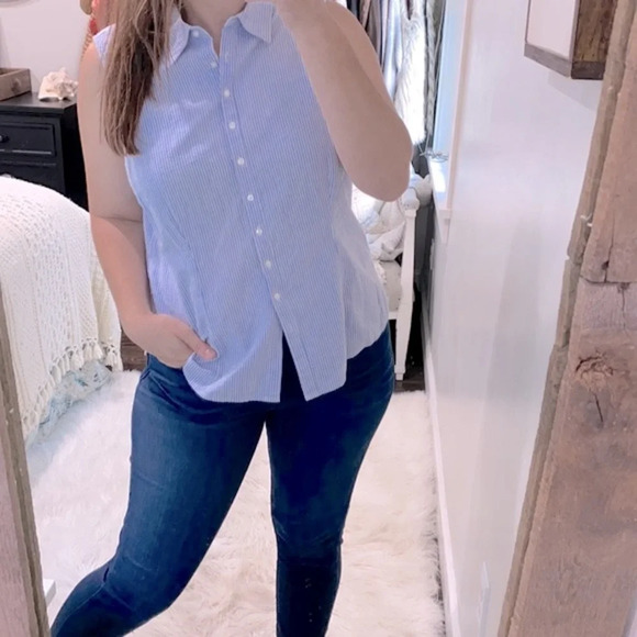 IZOD blue striped top size XLarge - Picture 1 of 5